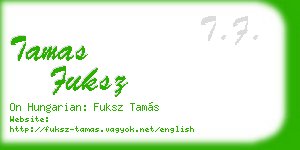 tamas fuksz business card
